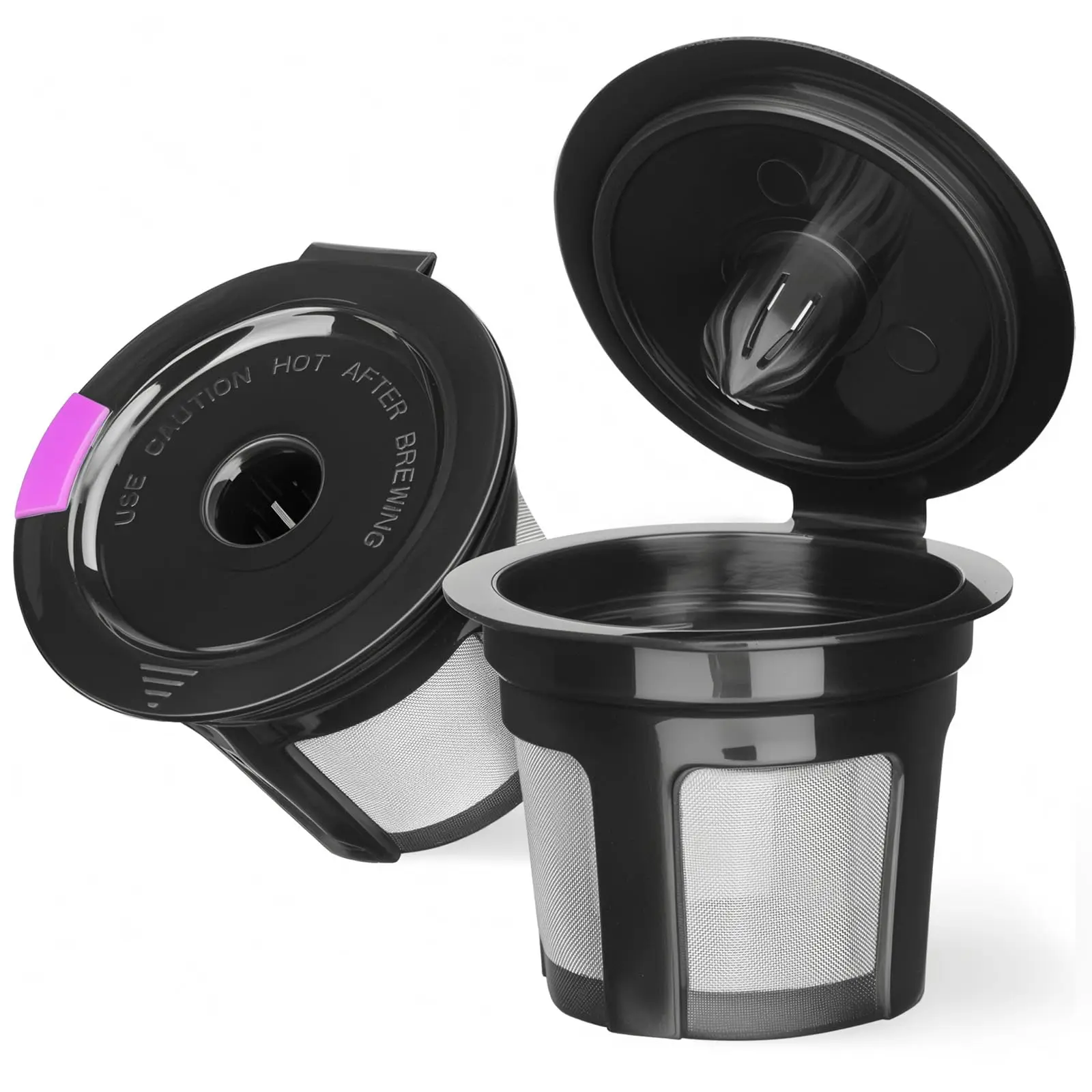 2PCS Reusable K Cup Stainless Steel Filter Refillable Coffee Pods for Keurig 2.0 1.0 K Elite Classic Compact Latte Coffee Maker