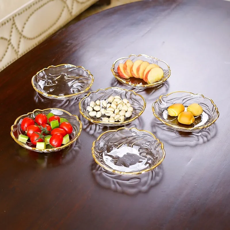 

Glass Fruit Plate Set Wedding Dinner Birthday Party Cheap Complete Tableware Hospitality Vajilla Plate Sets For Decoration