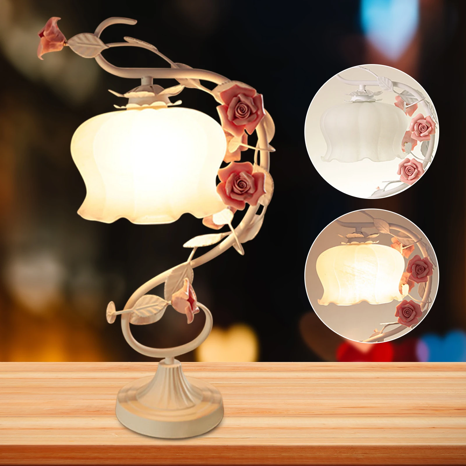 Tisch lampe europäischen Stil Schlafzimmer Nachttisch lampe Prinzessin Garten kreative Ehe Hochzeit Raum dekoration