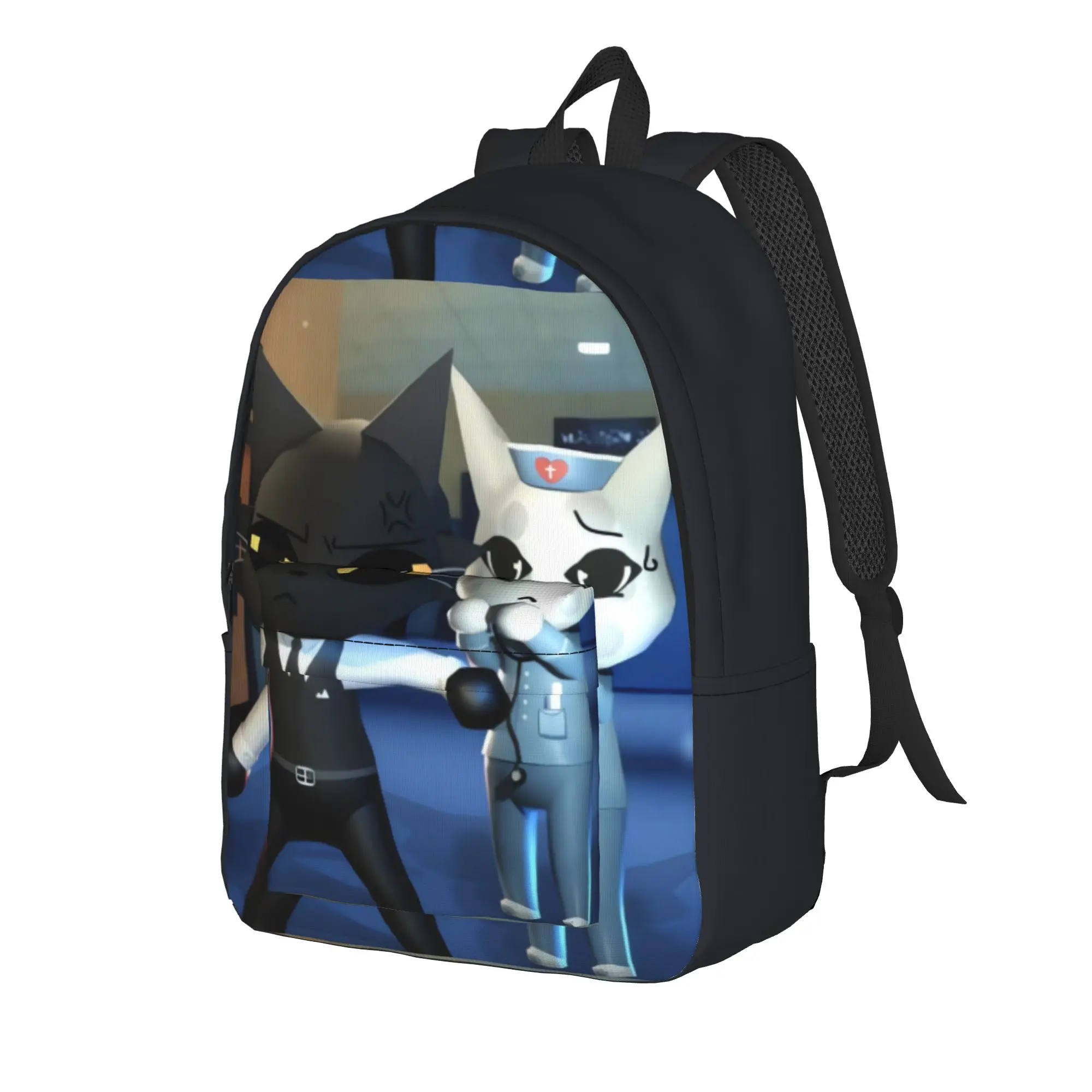 Animal Hospital Anomaly Backpack  Boy Polyester Travel Backpacks Print Funny High School Bags Rucksack