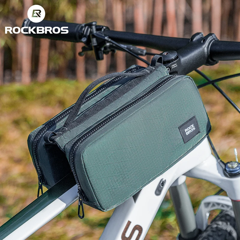 ROCKBROS Bicycle Upper Tube Bag 2L Capacity Compact Size Double Side Bags Handheld Design Portable Shoulder Bag Bike Accessories