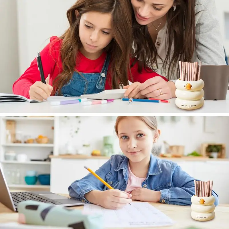 Цветной органайзер для карандашей, офисный держатель для ручек, милые канцелярские принадлежности, настольные аксессуары, вместительные держатели для карандашей