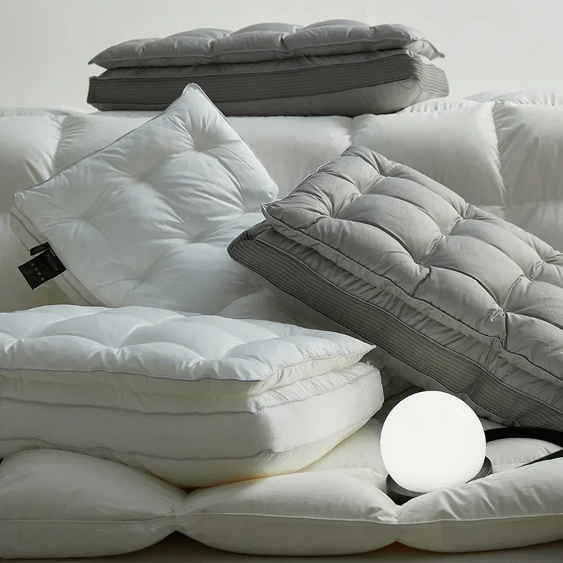 High-end Three-dimensional Embroidered Feather Velvet Satin Pillow Cervical Spine Pillow Wedding Adult Pillow Core