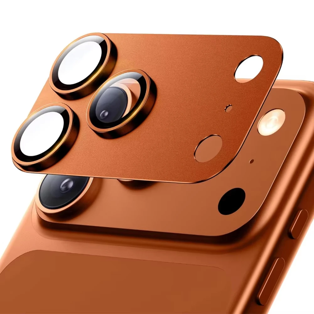 Защитное стекло для камеры iPhone 17 Pro Max: металлическая броня, закаленное стекло, полная защита экрана камеры, простая установка
