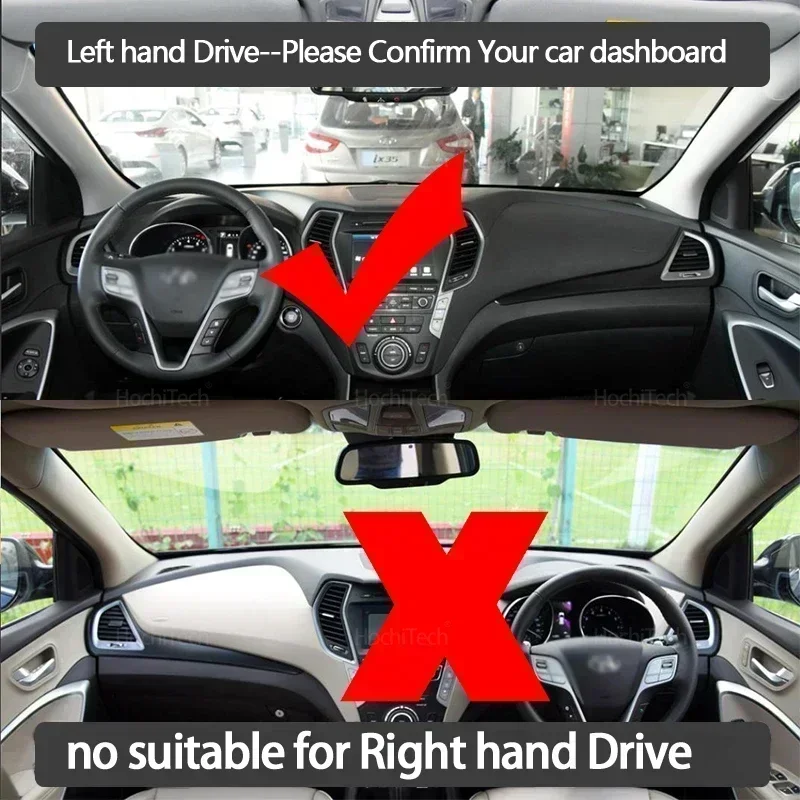 For Hyundai Santa Fe 2013-2018 DM IX45 Car Dashboard Cover Avoid Light Pad Instrument Panel Mat Case Carpets