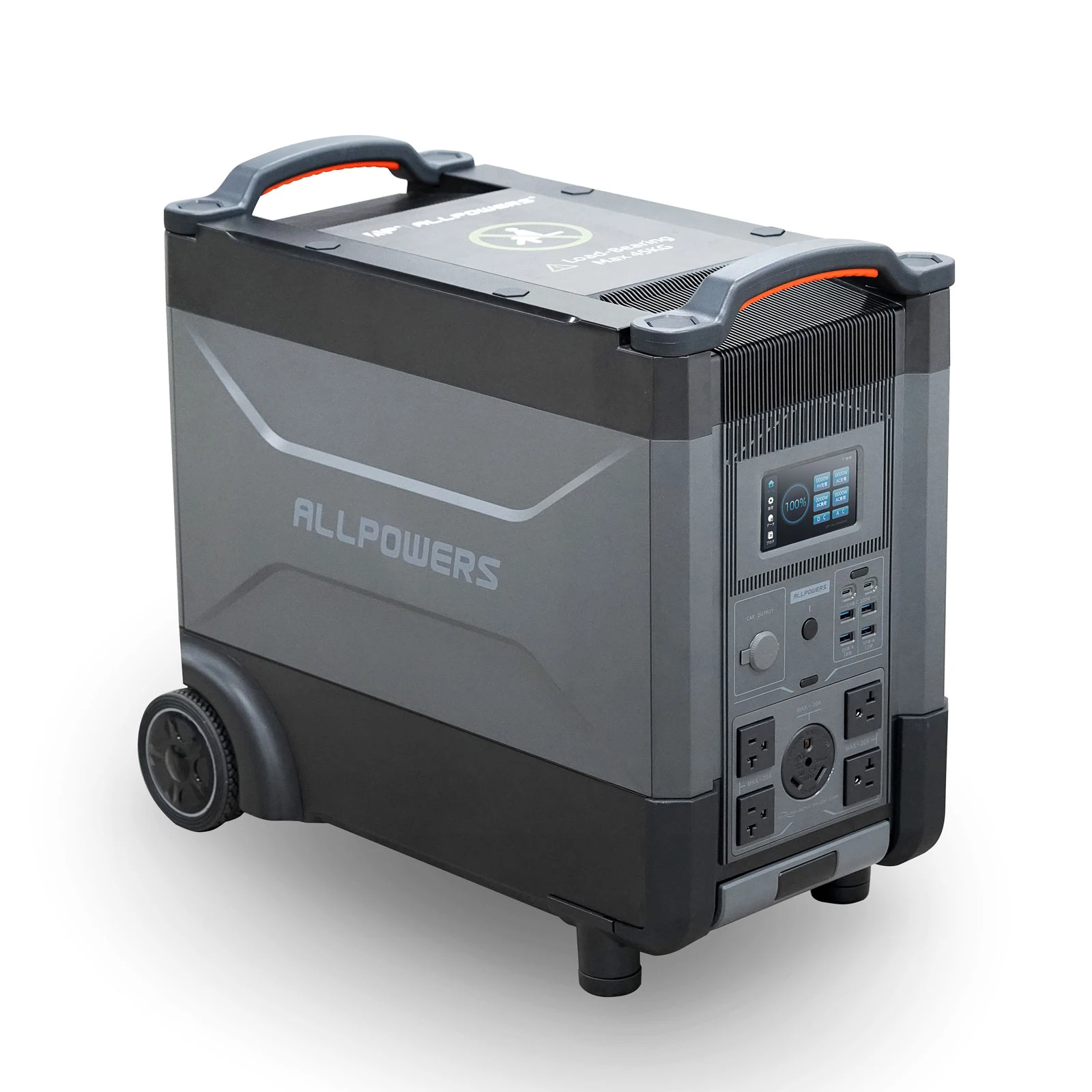 4000W Portable Power Station Solar Generator Rechargeable Energy Storage Supply