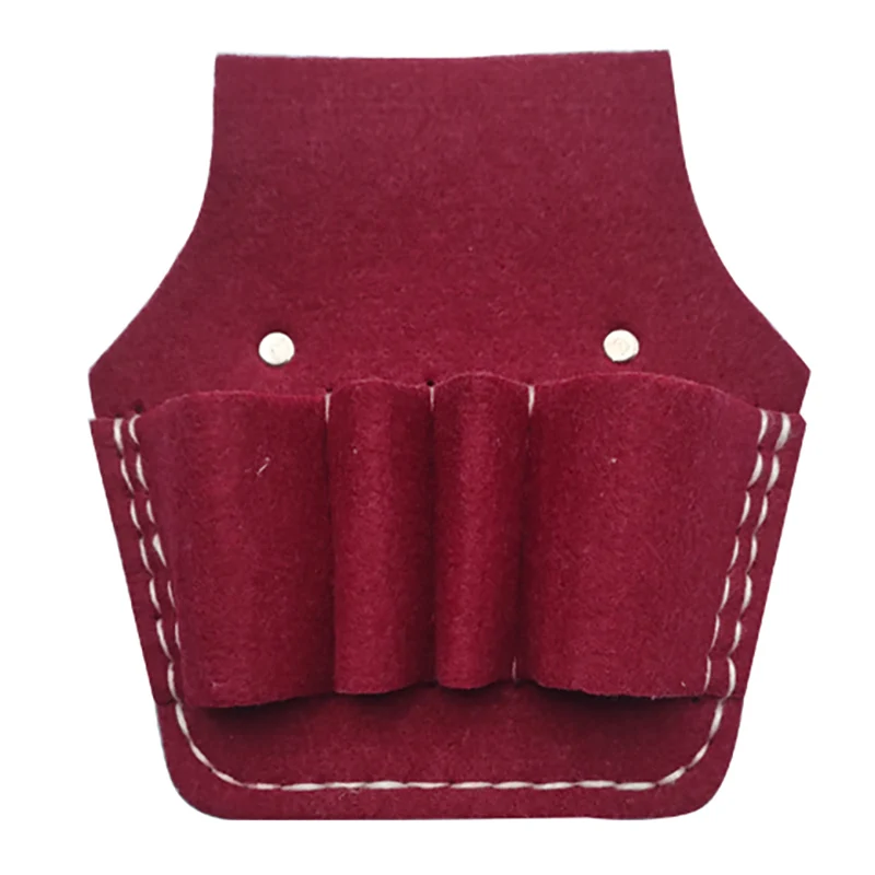 Felt Cloth Tool Bag Pocket Multifunction Repair Wearable Electrician Waist Hanging Pouch Belt Red Felt Fabric No Tools