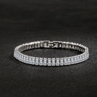 Bracelet de luxe en argent Sterling 925 pour femmes, bijoux à la mode, fiançailles, mariage, Glamour, 18CM 4