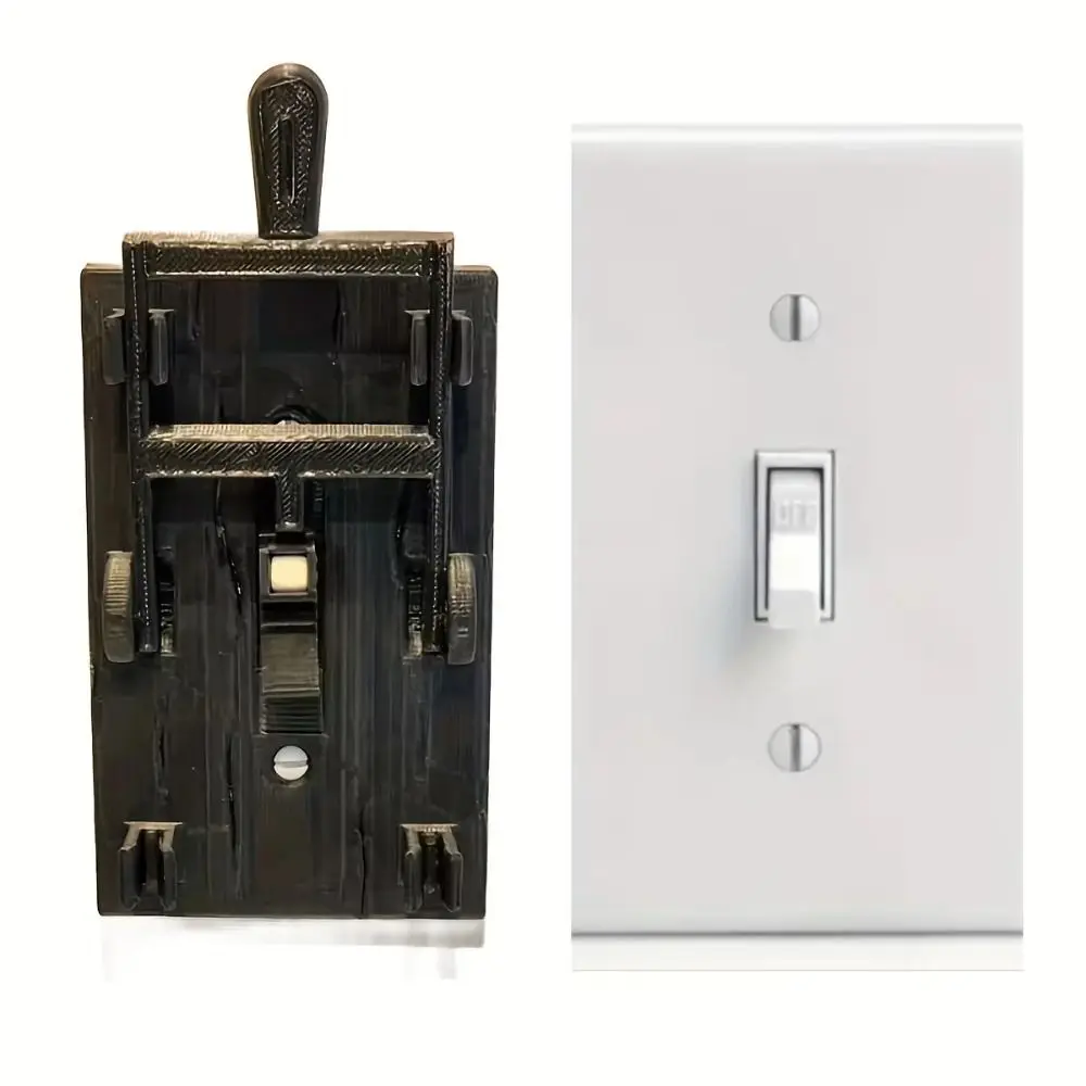 Durable Plastic Light Switch Cover Vintage Style Scary Decor Flip Handle Switch Cover Easy Installation Flip Style