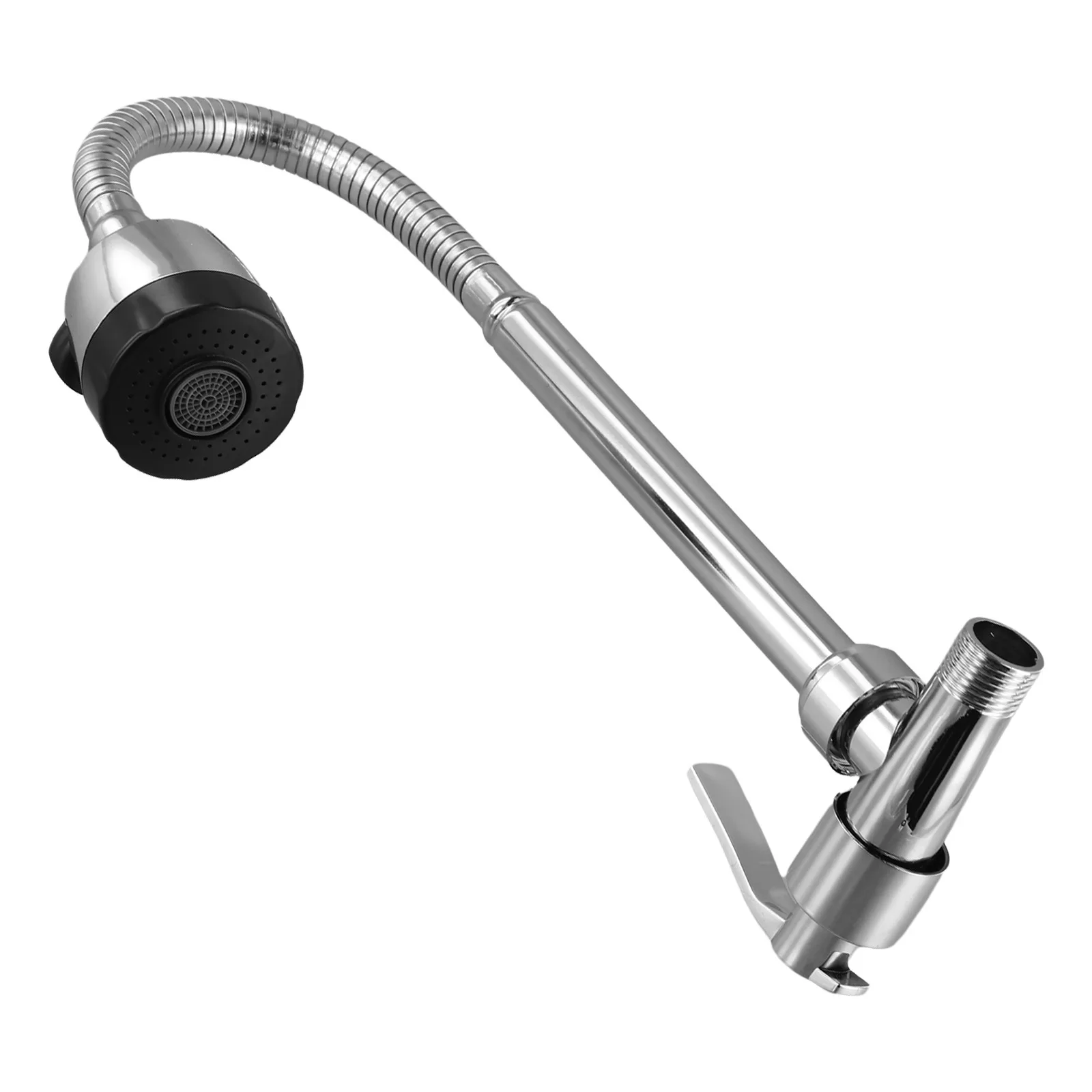 Torneira da cozinha montada na parede torneira da pia único frio flexível mop piscina única torneira fria torneiras de plástico bubbler banthroom peças
