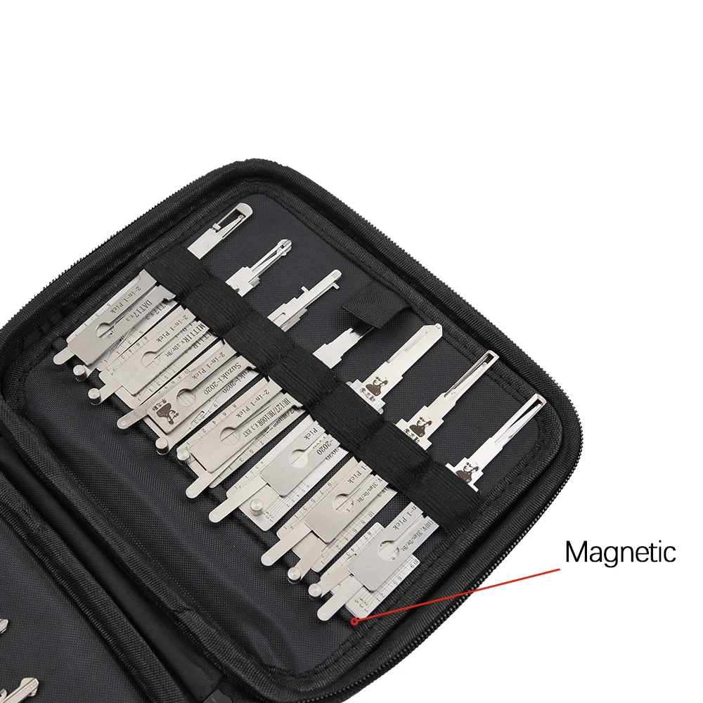 28 Pcs Car Lock Cylinder Open Reader Key Decoder For Japan Locksmith Supplies Original Lishi 2 In1Lock Pick Tool With Bag