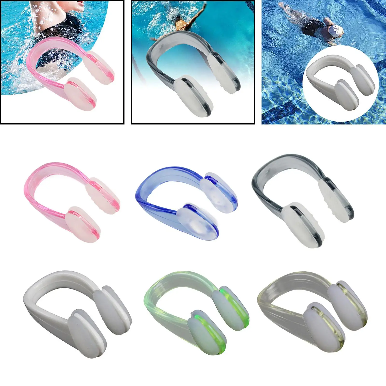Swimming Nose Clips Soft Silicone Nose Plug with Case for Adults Children Pool Training Protection