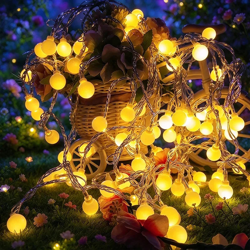 10M USB/Battery Power Ball LED String Lights Garland Lights Outdoor Lamp Wedding Garden Fairy Lights Christmas Decoration