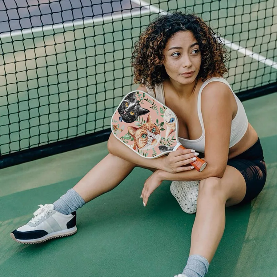 

Набор для пиклбола Сумка для пиклбола Термоформованная T700 Необработанное углеродное волокно Поверхность весла для пиклбола с пенопластовым краем Эргономичная ручка