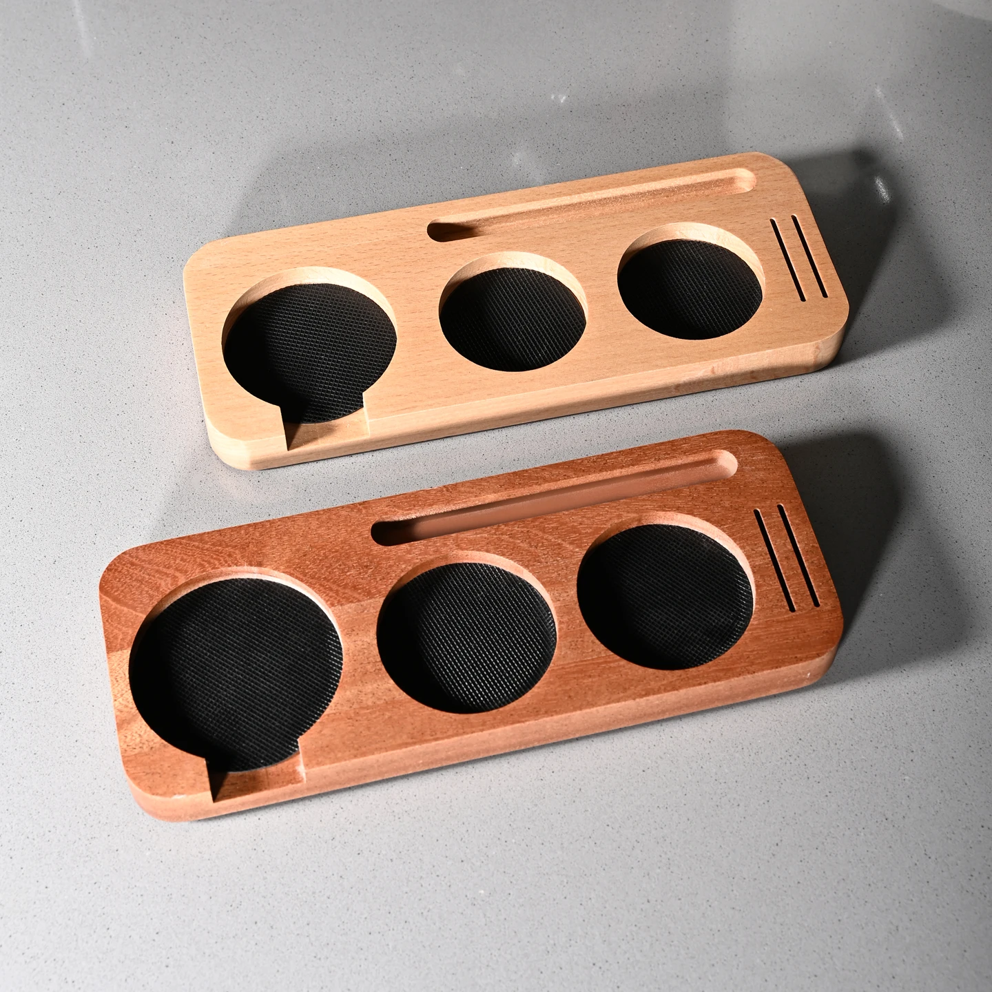Coffee Tamper Mat Station Stand Portafilter Holder Support Base Beech Walnut Wood For 51 54 58MM Espresso Accessories Barista