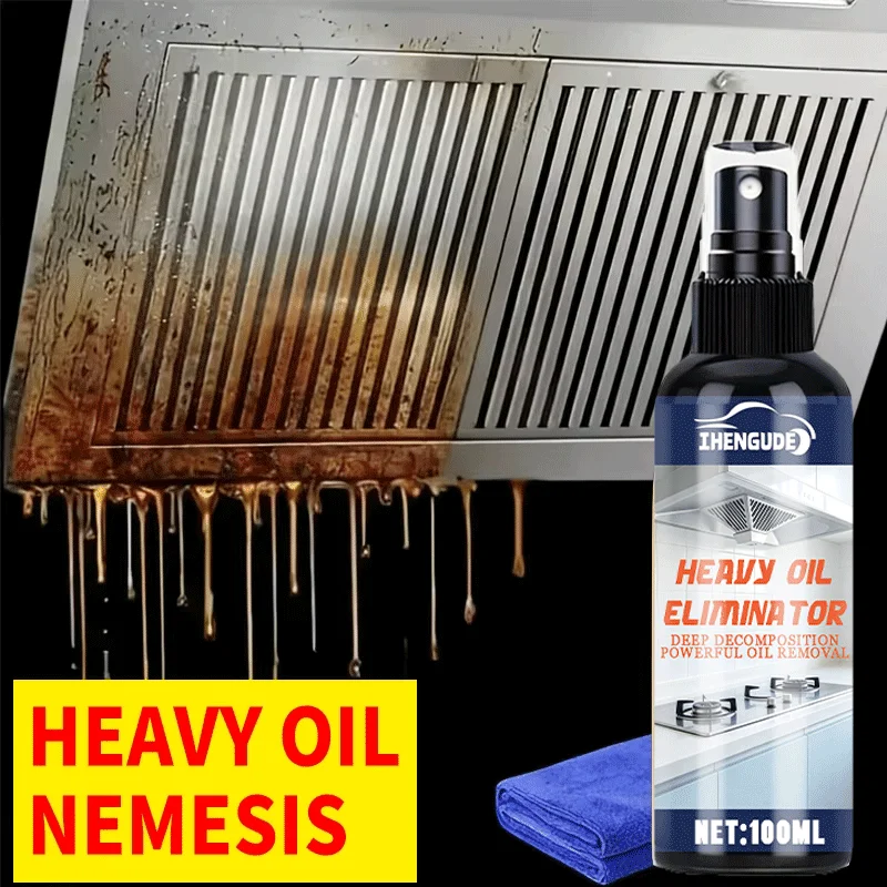 Kitchen Heavy Oil Grease Degreaser Cleaner Ultra Concentrated Range Hood Stove Fast Deep Clean Non Toxic Hand Safe