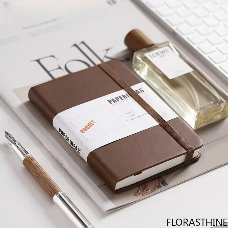 A6 Dots Pocket Notebook with Number Pages Compact Portable Mini Journals for Note Planning Taking Organizer
