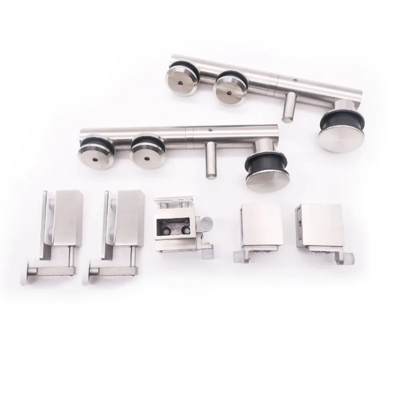 

Hot Sale Shower Frameless Sliding Door System Corner Sliding System Folding Glass Door Bathroom Hardware Accessories