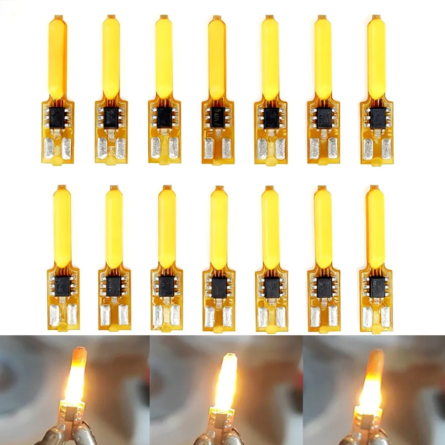 

New 10-1PCS 3V Led Flash Flame Candles Edison Bulb LED Filament 1800K COB Diode Birthday Party Decoration Light Bulb Accessories