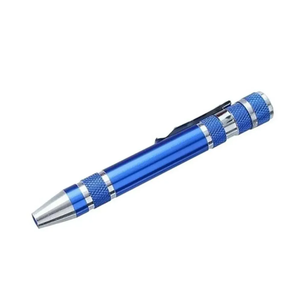 Juego de destornilladores de precisión de aleación de aluminio portátil, herramientas manuales de reparación de teléfonos, ordenador, mesa, 8 en 1