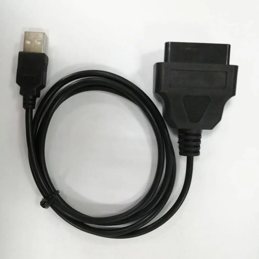 자동차 여행 컴퓨터 OBD 변환 어댑터 커넥터, 1M OBD2 16 핀 암 USB 케이블, 자동 스캐너, GPS 16 핀 포트, 전력 변환기