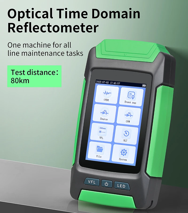 AUA-68 OTDR 80KM Fiber Optic Cable Tester Optical Fiber Loss Testing Tool 1310/1