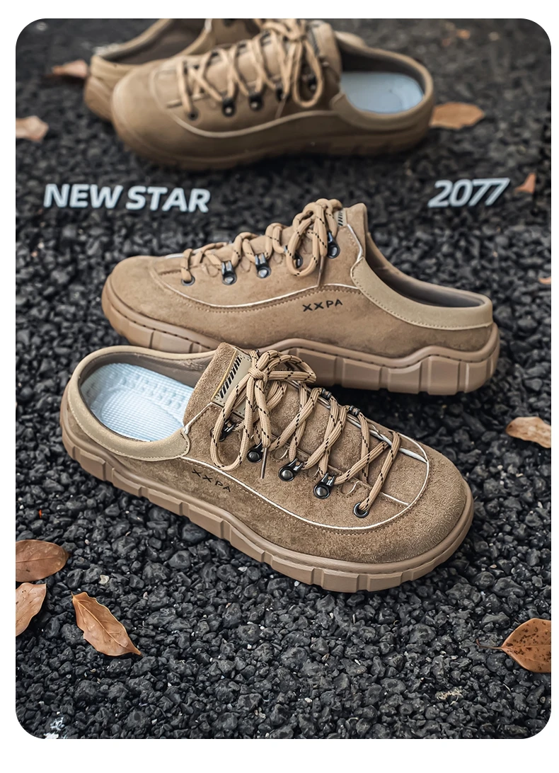 2026 Neue Breite Zehenpartie Alltags-Loafer Lässige Herren Retro Trainer Sneakers Minimalistische Barfuß Braune Laufschuhe Zapatos Casuales – Detail 7