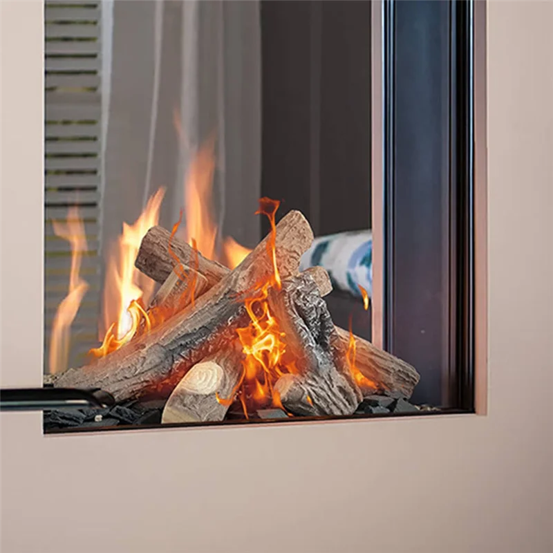

3D Decorative Board Campfire Centerpiece Artificial Fire Fake Flame Party Decorative Flame Torch