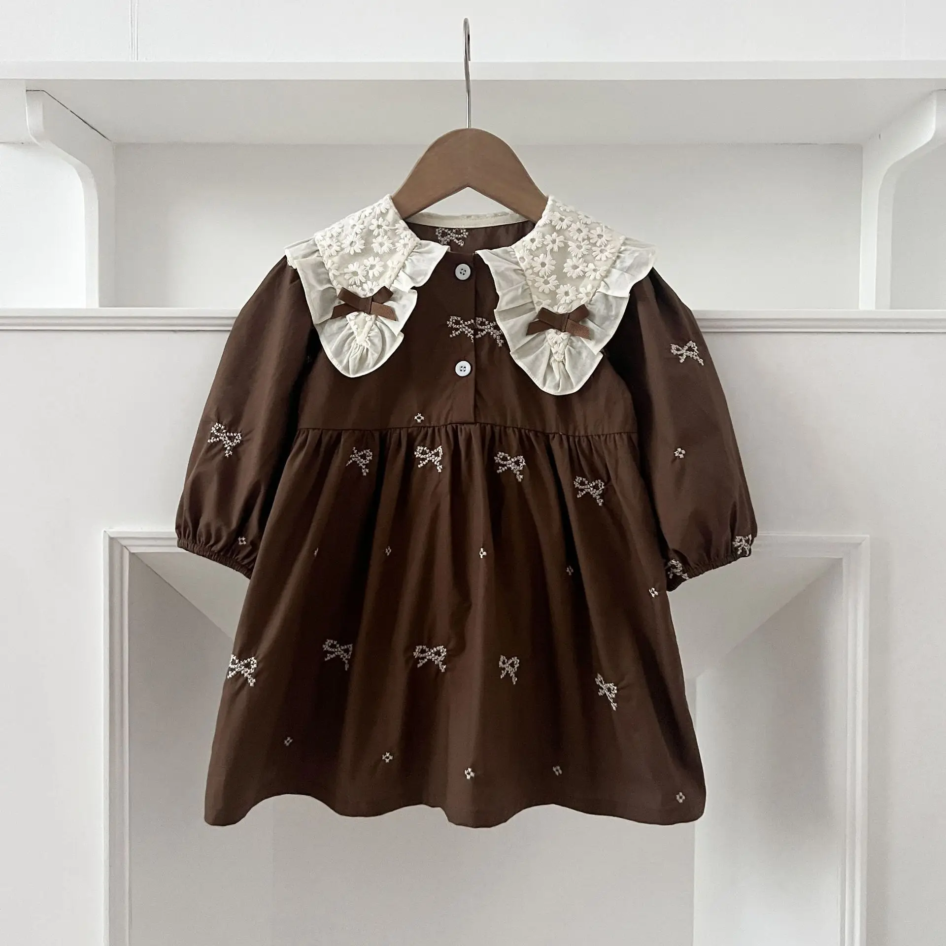 0-6Yrs Girls Princess Dress Autumn Baby Girl Clothes Clothes Butterfly  Collar Baby Girl One Piece Clothes Embroidery Kids Dress - AliExpress 1501