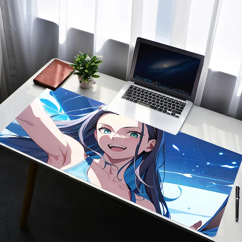 

Mouse Pad Laptop Rubber One Piece Nico Robin Extended Desktop Mat Computer Gamer HD Mousepad PC Gaming Accessories Keyboard Pad