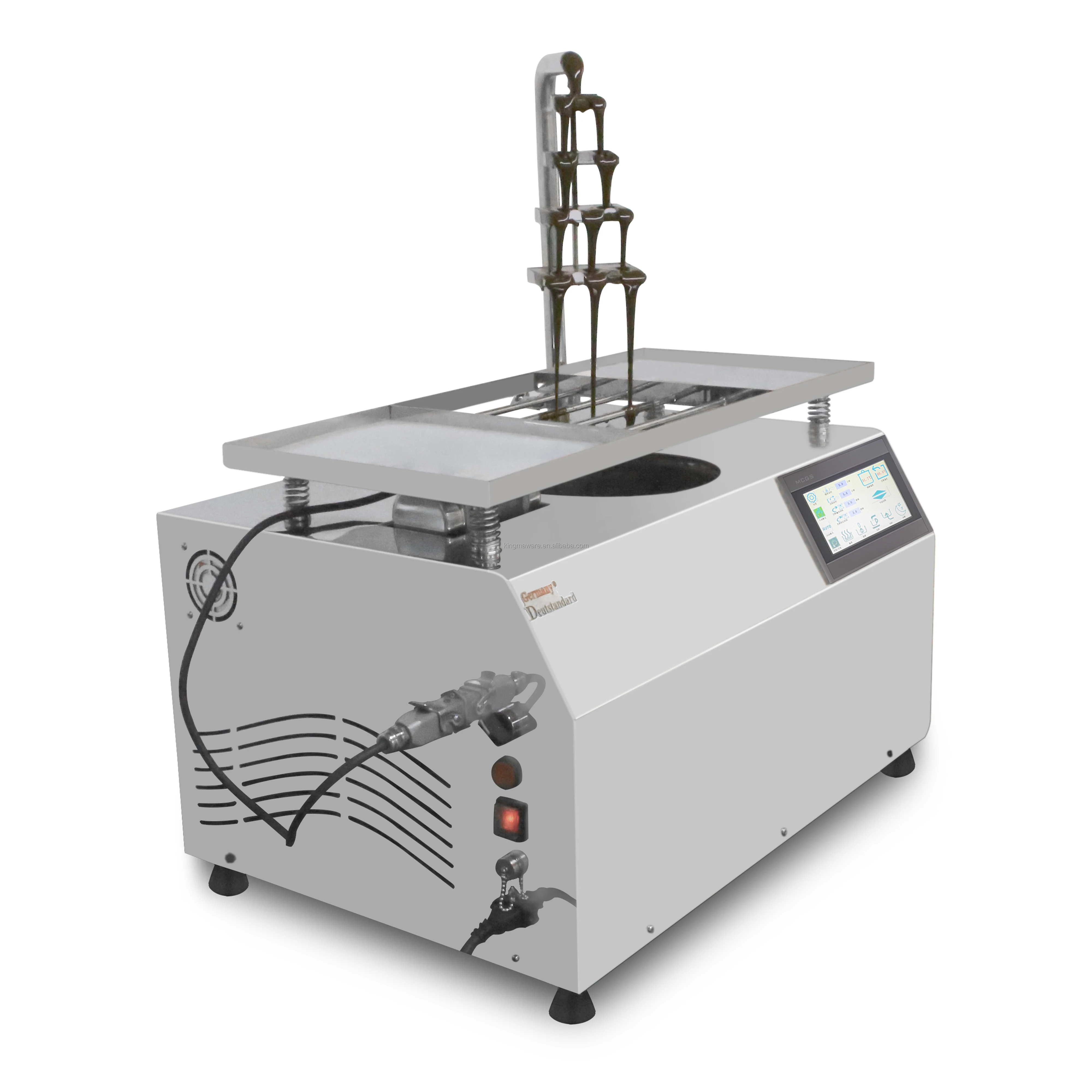 Petit chocolat chaud noir blanc continu commercial