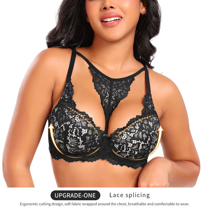 

Женский бюстгальтер больших размеров для больших грудей, противопровисающий, пуш-ап, большая чашка, бюстгальтер на косточках