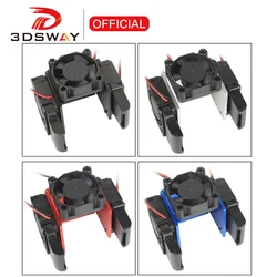 3DSWAY 3D Printer Parts V6 BP6 Hotend Kit Extruder Hotend Fan Bracket DC 12v/24v 3010 Turbo Cooling Fan Blower Guide Duct Kit