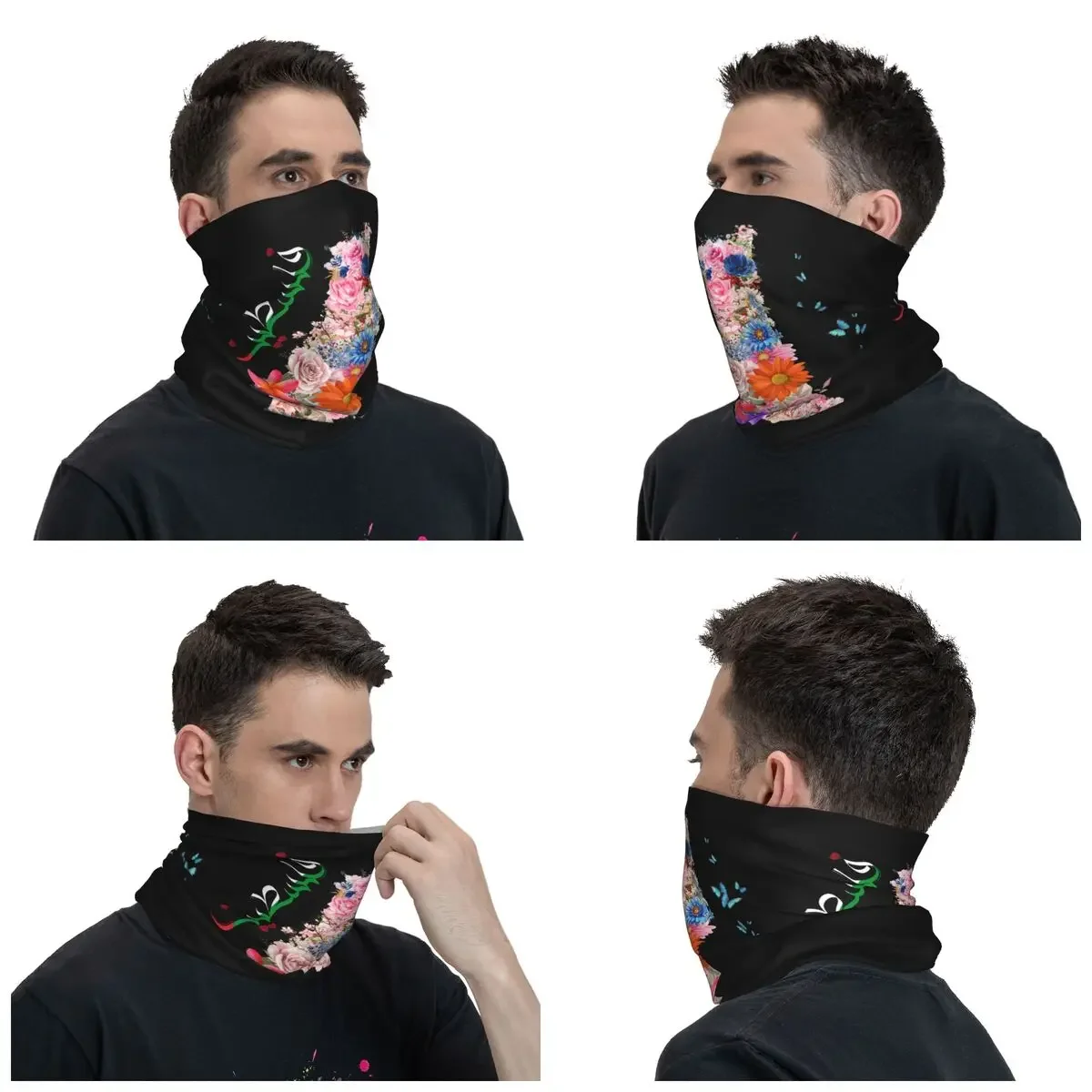 Bloem Bloemen Bandana Hals Cover Bedrukt Bivakmutsen Wrap Sjaal Multi-Use Voor Mannen Dames Volwassen Ademend