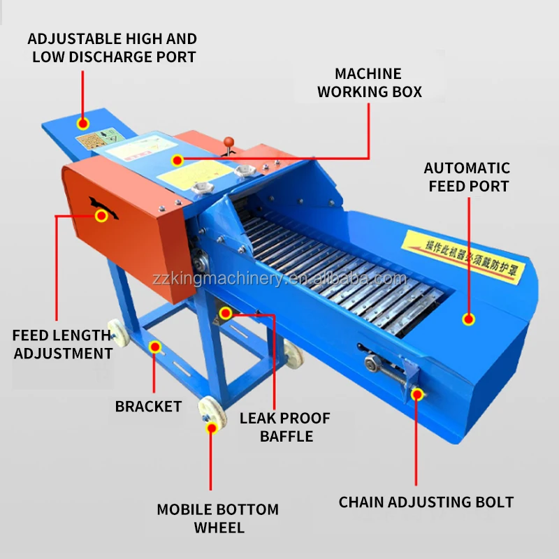 factory supply grass cutting chopper machine chaff cutter machine for animals feed