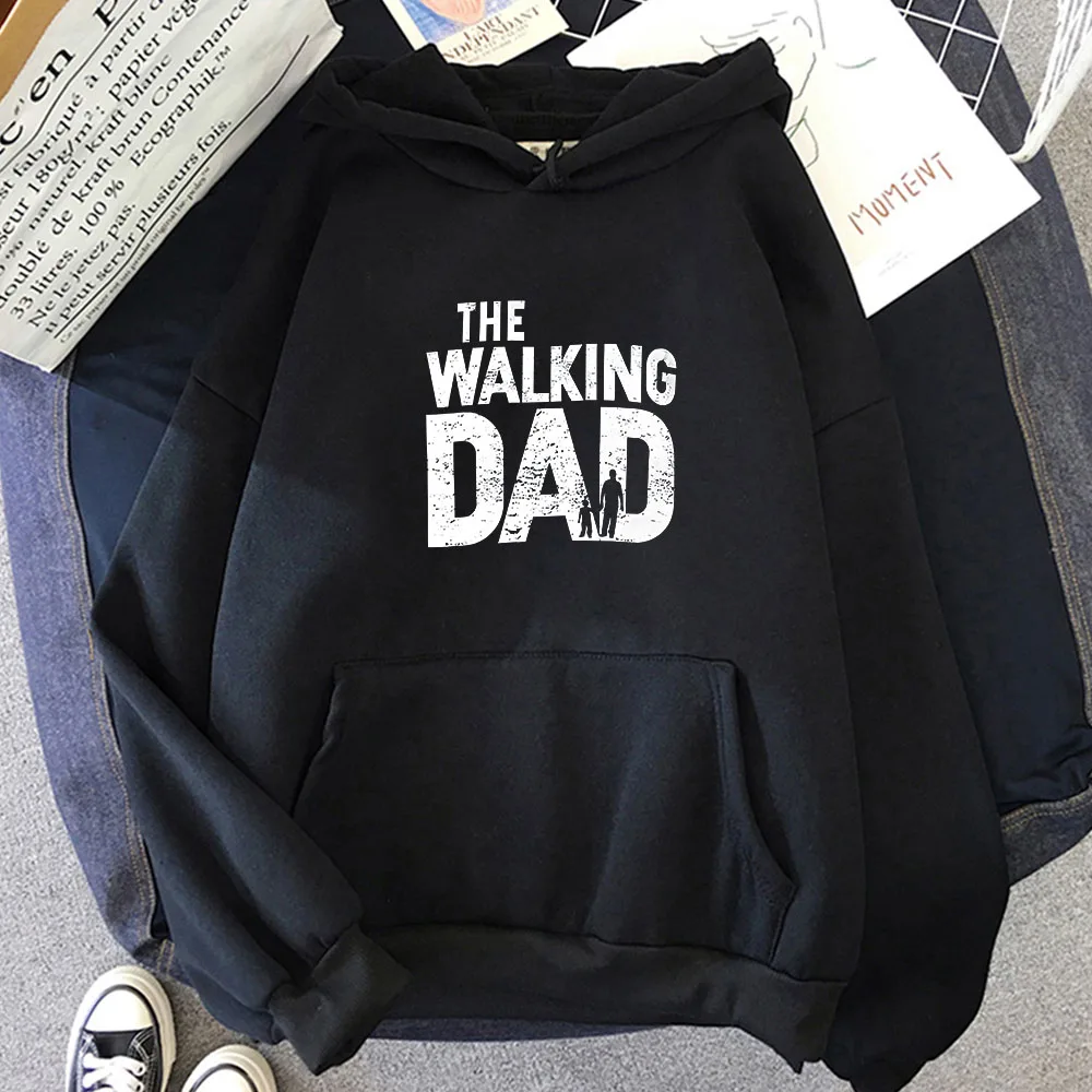 The Walking Dad Family Paternity Printed Hoodie Funko Pop Children Sweatshirt Cute Clothing Moletom Parent-child Wear Pullovers