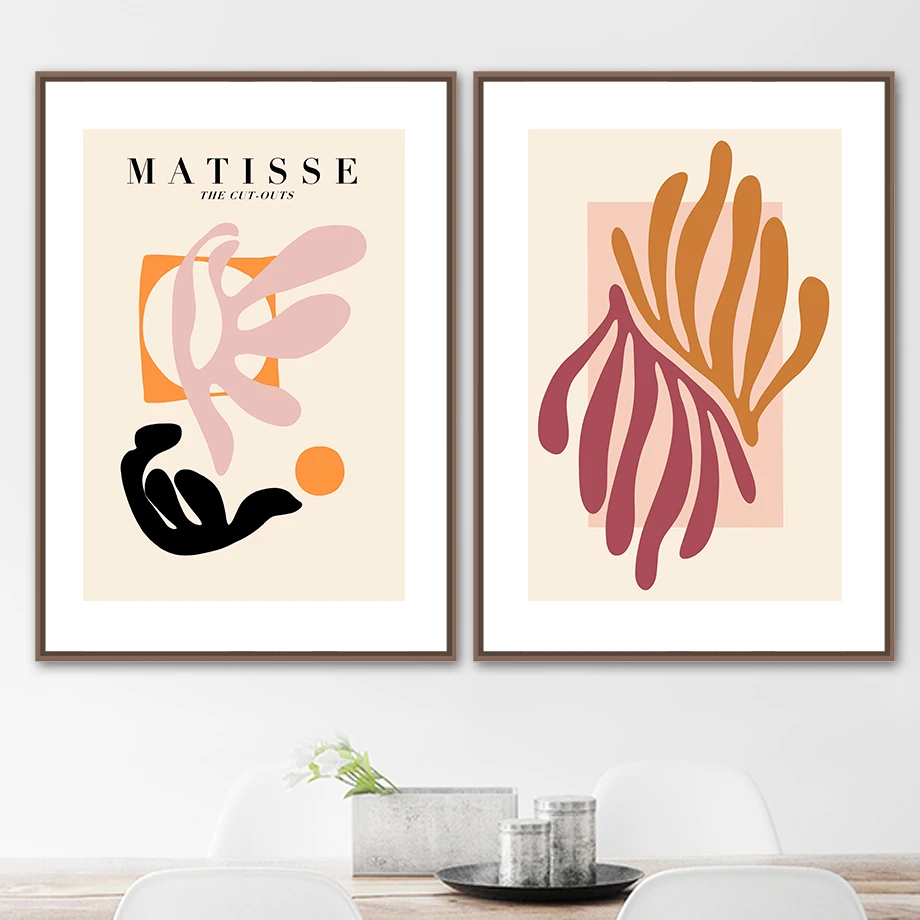 Henry Matisse Wall Art Canvas Painting Abstract Naked Woman Geometric Coral Nordic Poster Prints Pictures For Living Room Decor