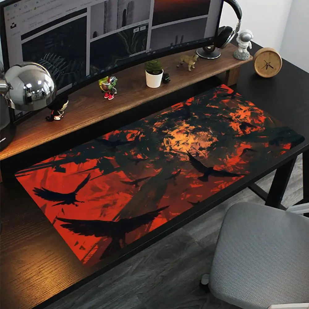 

Blood Crows・Dark WindMouse Pad Oversized lock edge mouse pad forgaming computer keyboard and desk