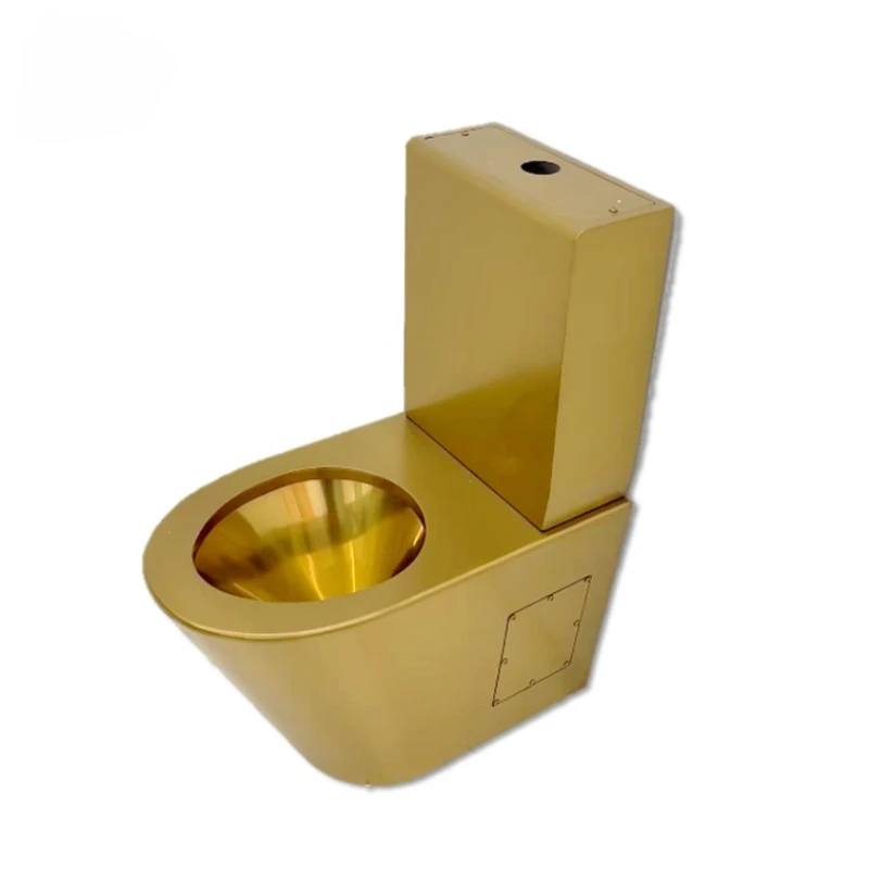 Dubai Modern Wall Hang Stainless Steel Luxury Golden Toilet For Hotel