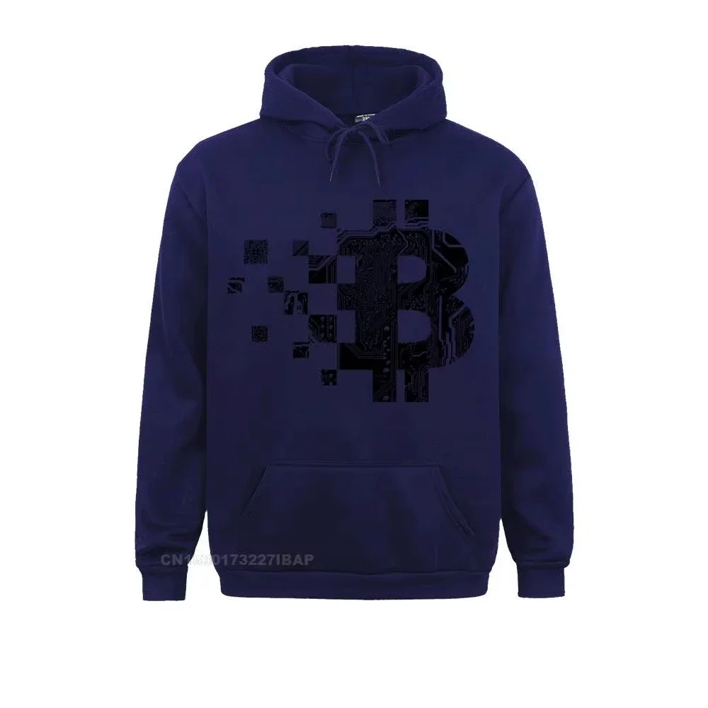 2025 Men's Casual Sweater Bitcoin BLOCKCHAIN CIRCUIT BOARD Design Hoodie Organnic Cotton Hoodie Adult For Men Leisure fashion tr