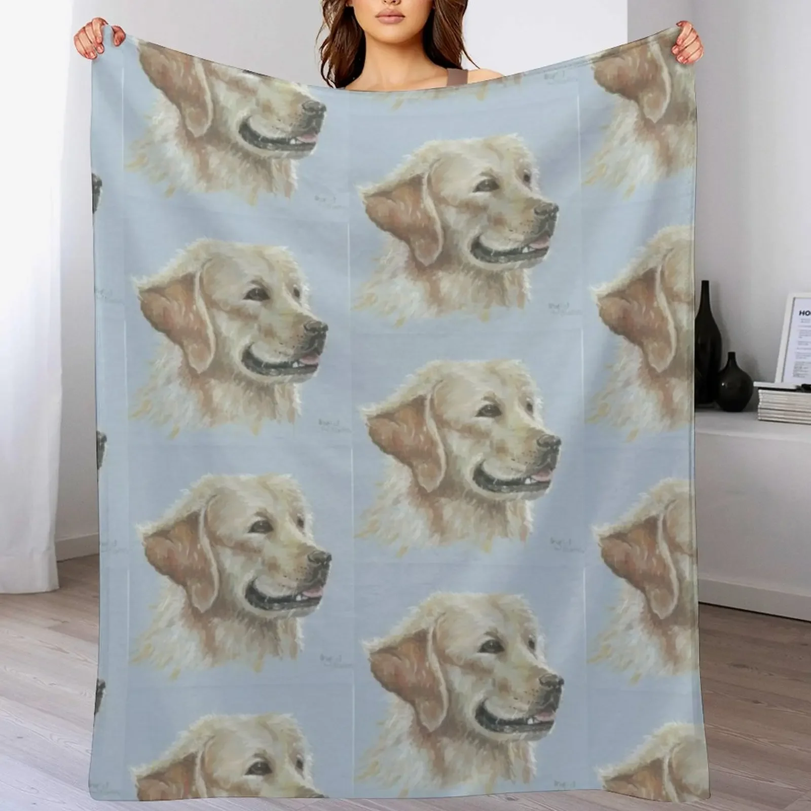 

New Golden labrador Throw Blanket cosplay anime valentine gift ideas Blankets