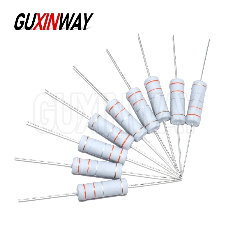 10 قطعة 5 واط 5% الكربون فيلم المقاوم 0.1R-1M 2.2R 10R 22R 47R 51R 100R 150R 470R 1K 4.7K 10K 47K 10 22 47 51 100 150 أوم المقاومة