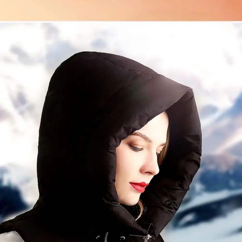 Fashion Unisex Padded Hooded Collar Thermal Neck Scarf Winter Warm Windproof Designer Layering Accessory Soft Quilted