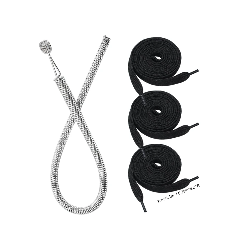 iLMH Biegbarer Feder-Kordelzug-Einfädler, elastisches Band für Hosen und Kapuzenpullover, Spitzenkordel, flexibler Kordelzug-Einfädler, DIY-Nähzubehör