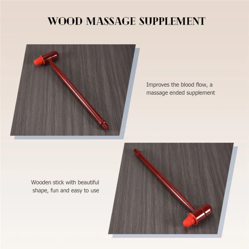 Wooden Massage Hammer Stress Relax Massage Device Knocking Hammer view 3