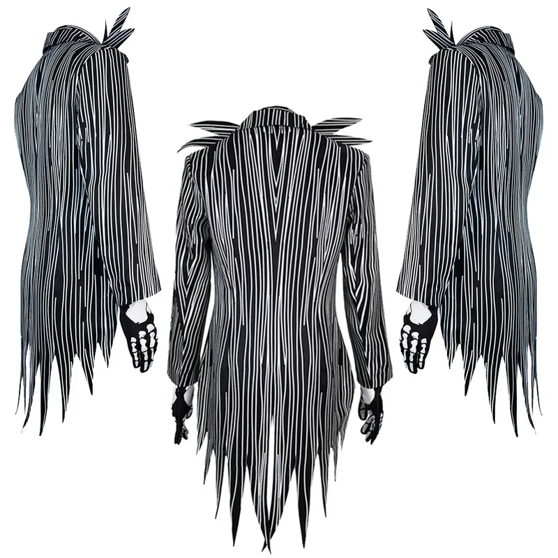 RT01 جاك تأثيري الخيال الذيل معاطف قفازات فيلم كابوس تأثيري قبل عيد الميلاد زي تمويه الرجال لعب الأدوار فانتازيا * JK2