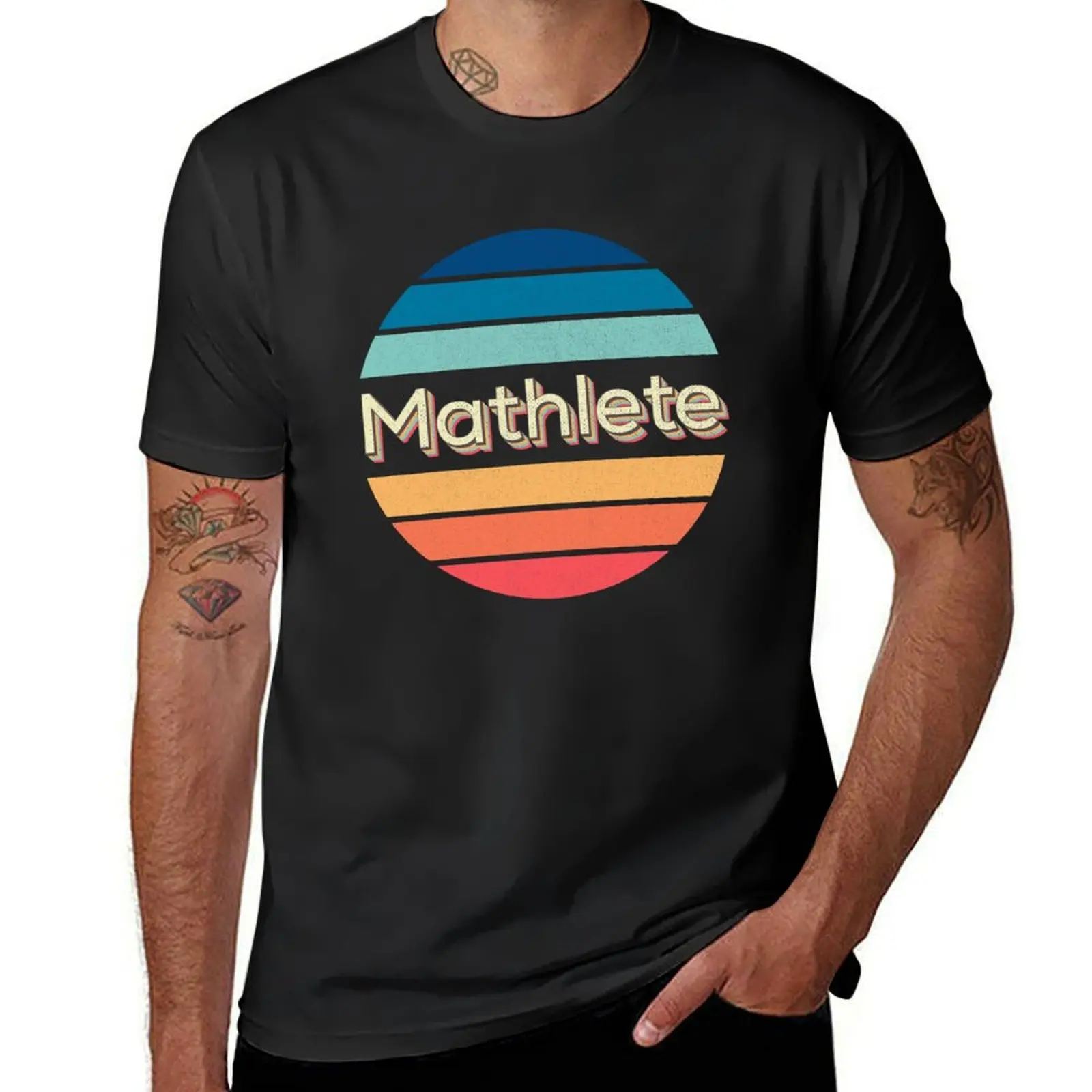 Mathlete. Vintage sunset. T-Shirt sweat graphics sublime mens white t shirts