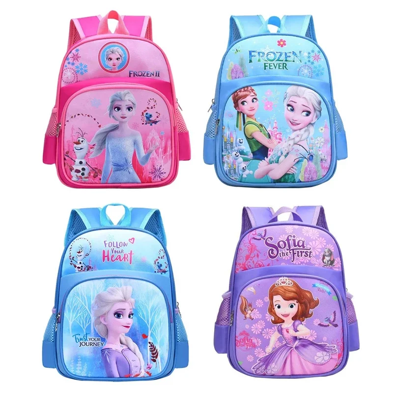 Frozen Backpack Elsa Anna Princess Cartoon Schoolbag Girls Backpack Children Primary School Schoolbag Travel Luggage Bag