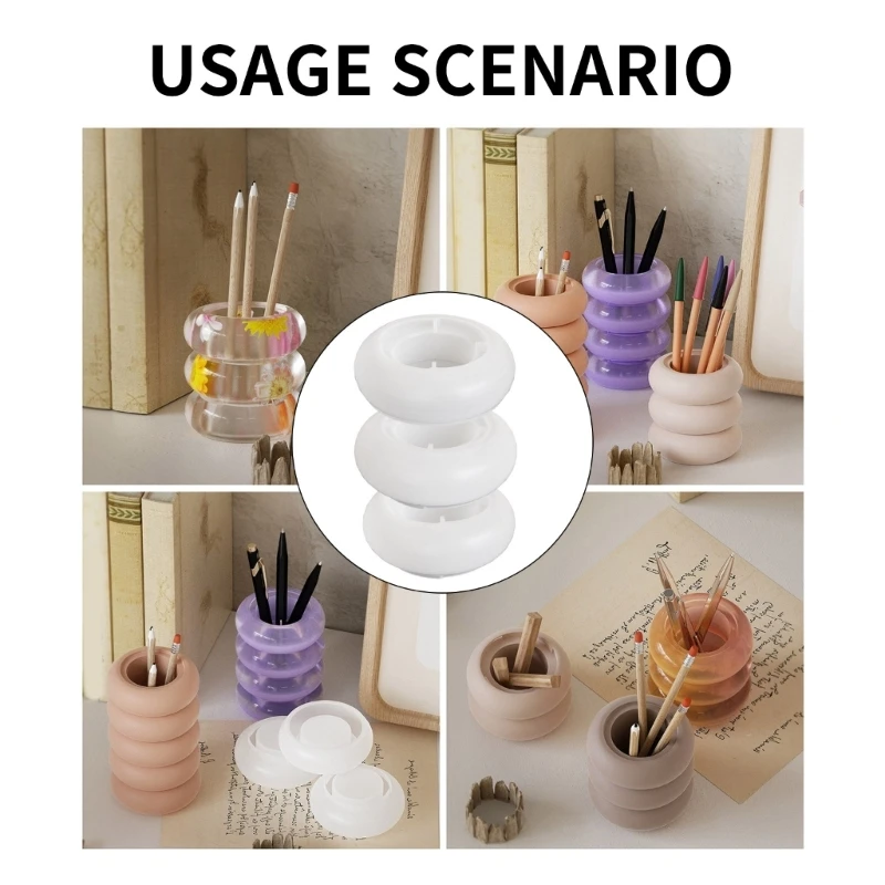 

Stylish Pen Holder Resin Mould Storage Jar Mold Practical Jewelry Mould Silicone Epoxy Cup Making Mold