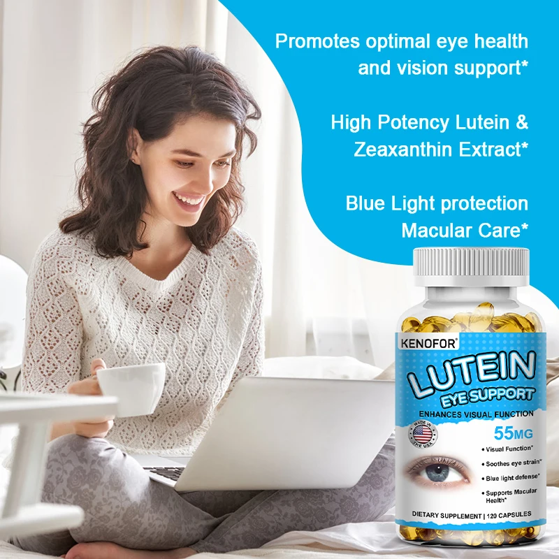 Lutein Supplement - Antioxidant, Protect Retinal Area, Relieve Eye Fatigue and Dryness, Prevent Myopia, 30/60/120 Capsules